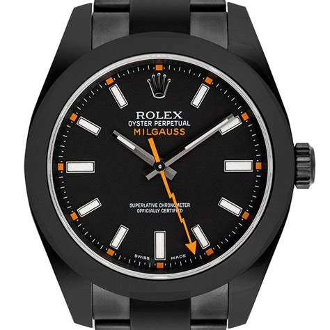 rolex oyster perpetual milgauss black edition|rolex milgauss 116400 white dial.